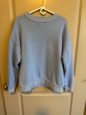 Women's Crewneck Pullover Sweatshirt - Light Blue
